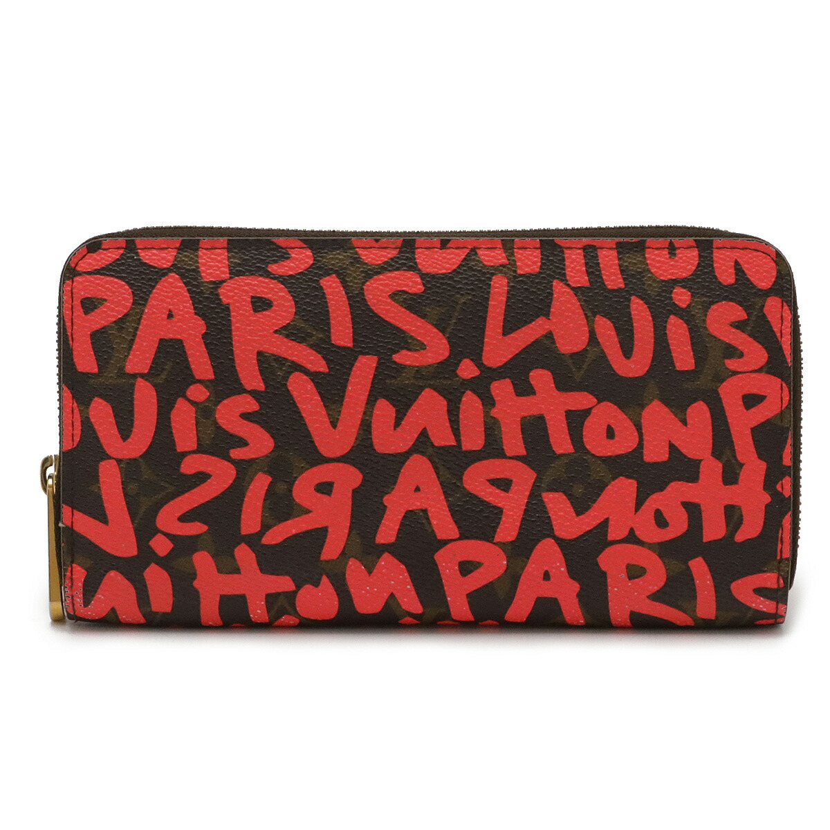 Used Louis Vuitton Monogram Graffiti Zippy Wallet Fuchsia Pink M93710