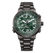 CITIZEN CRONO PILOT RADIO CONTROLLATO ECO DRIVE ACCIAIO OROLOGIO UOMO GREY 41MM