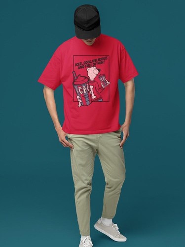 Officially Licensed ICEE Bear Delight Fun Refreshing Drink Design Men's T-shirt - Picture 2 of 16