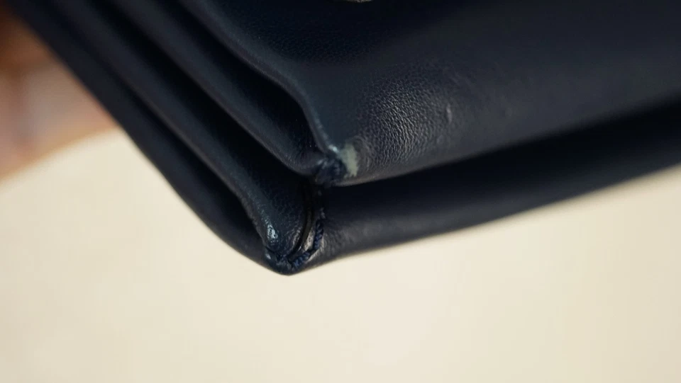 Valentino Garavani Rockstud Flap Shoulder Bag – Navy Blue – Gold-Tone Hardware - Image 4 of 4