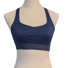 Patagonia Womens M Blue Heathered Unlined Wireless Cross Back Sports Bra Running