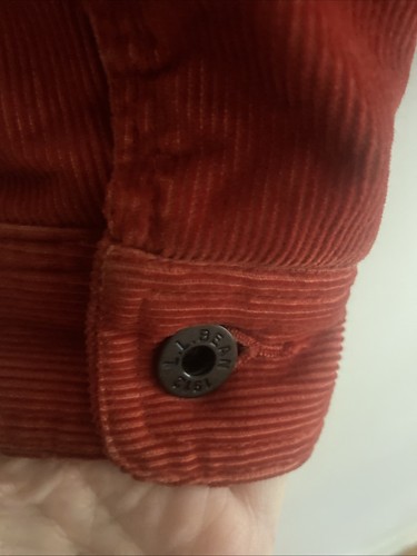 LL Bean Corduroy Sherpa Lined Trucker Jacket Rust Orange Women S Lorelei Gilmore - Picture 5 of 10