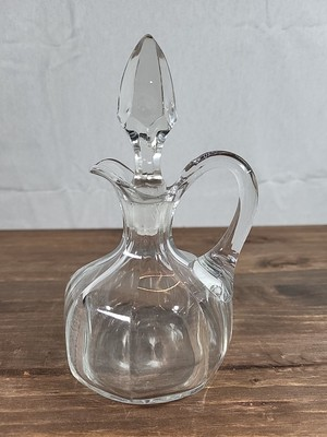 #ad #ad Glass Oil Curet Clear Decanter With Glass Stopper 6.75quot; Tall $9.99