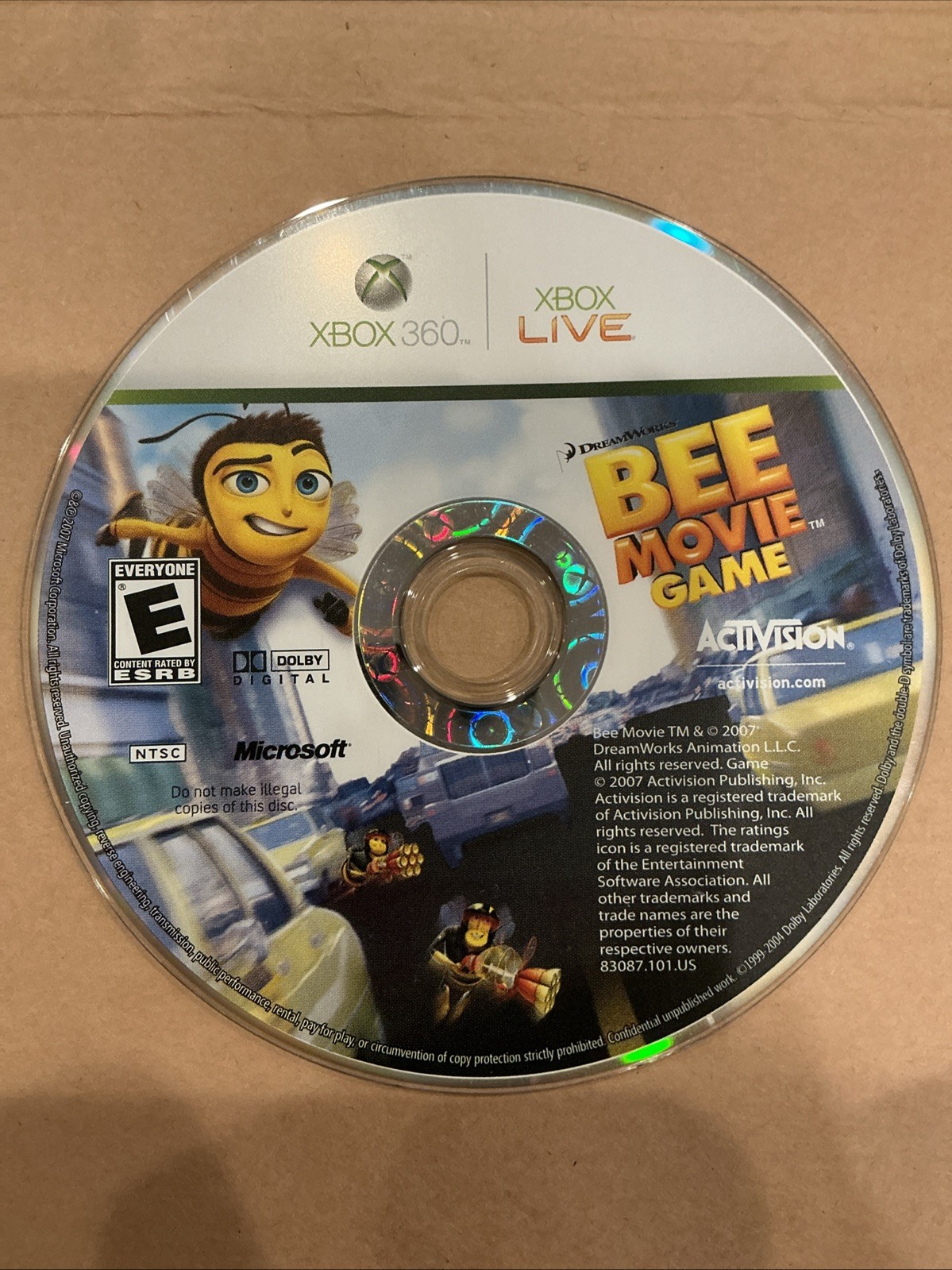 Bee Movie Game Xbox 360 (NTSC) USA - Disc only - Tested and Working