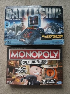 Monopoly Cheater's Edition + Electronic Battleship Deluxe Movie Edition