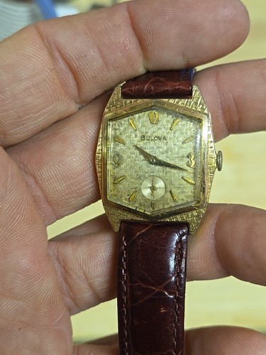 Rare 1965 Mens Bulova Senator 1 Watch Running Textured Dial - Picture 7 of 11