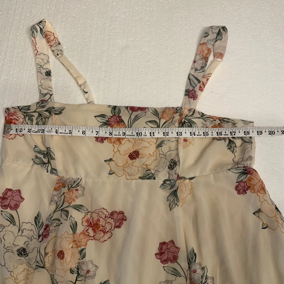 Vestido midi floral para mujer Torrid sin mangas talla 0 talla 12 Cottagecore Vacaciones Foto 3 de 4
