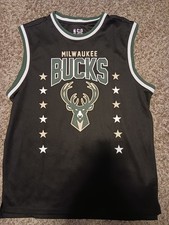 Milwaukee Bucks Jersey Mens XL Black w/ Stars NBA Ultra Game Basketball #68 