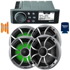 Fusion MS-RA70 Marine Stereo with Wet Sounds 6.5" RGB Lighting Speaker