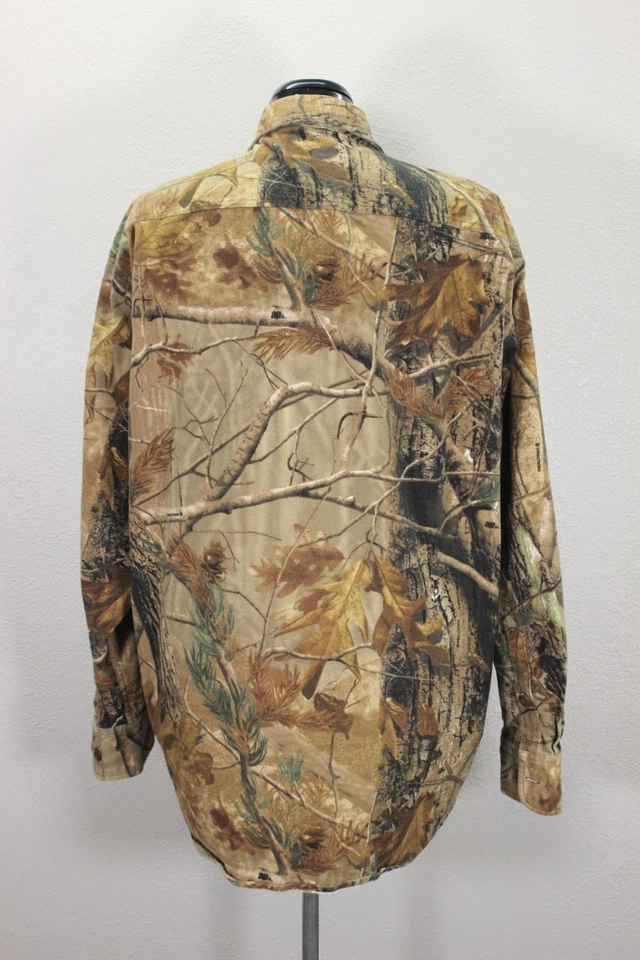 Cabela's Men's Realtree Camo Shirt XL 100% Cotton Long Sleeve Hunting - Image 3 of 4