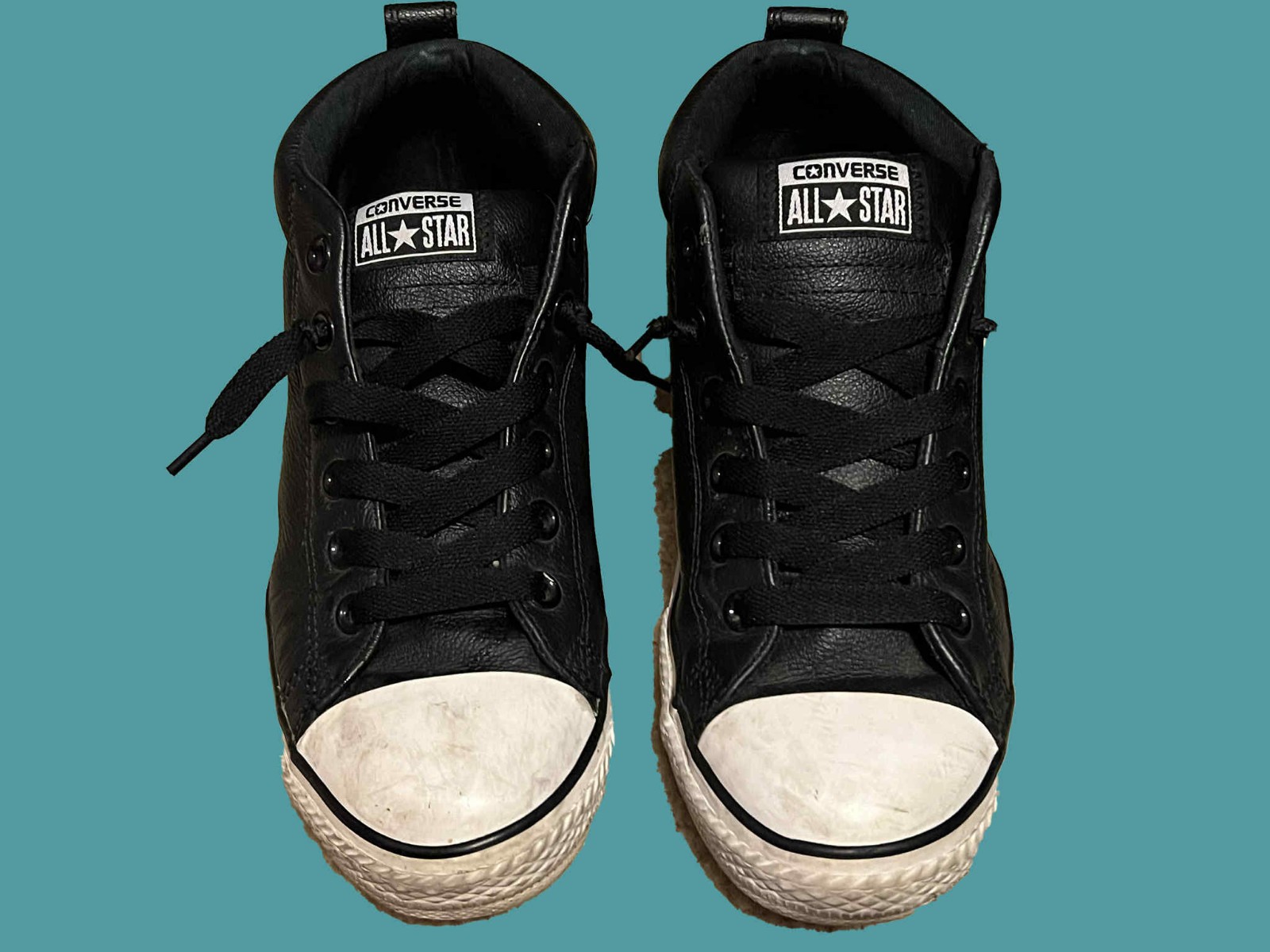 Converse Chuck Taylor Leather Mid Black Mens Shoe Size 6 648581C-image