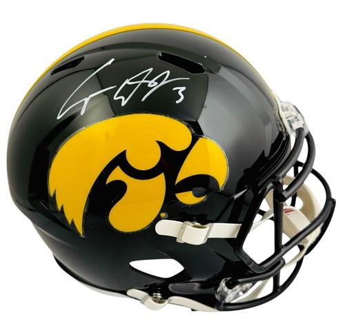 COOPER DEJEAN IOWA HAWKEYES SIGNED FULL SIZE HELMET SPEED REPLICA FANATICS COA