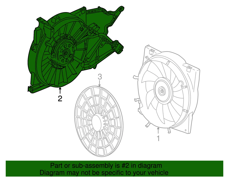 Genuine GM Fan Assembly 15867599 - Изображение 2 из 2