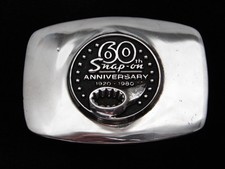 QJ09107 VINTAGE 1980  SNAP-ON TOOLS  SOLID SILVERBRONZE BELT BUCKLE