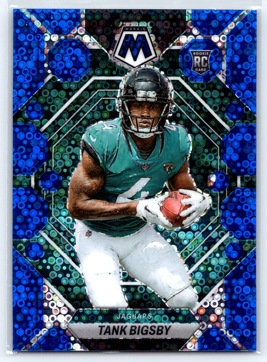 2023 Panini Mosaic #364 Tank Bigsby Rookie Blue No Huddle Mosaic #/75