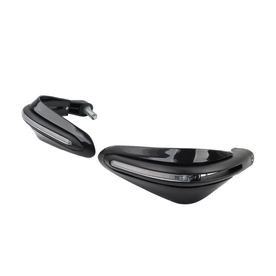 Universal 7/8" Handguard W/ LED Light For Dirt Bike ATV Motorcycle Pair Black - Image 3 of 4