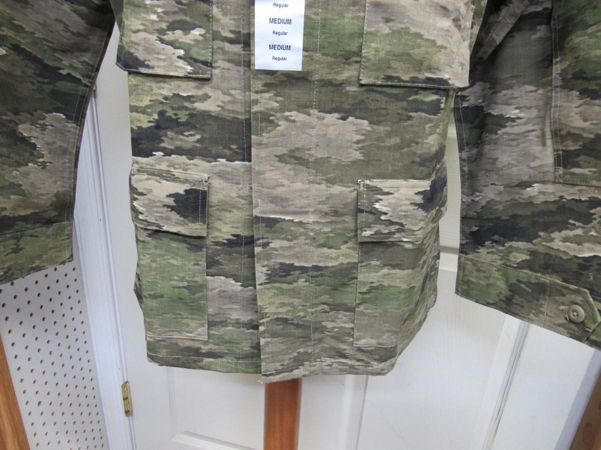 Tru Spec ATACS FG Camo BDU Shirt Combat Jacket 4 Pocket Poly