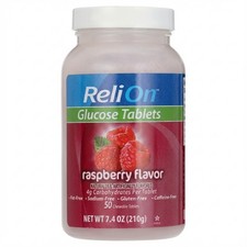 ReliOn Glucose Tablets Raspberry 7.4oz 50 Count Diabetes Management