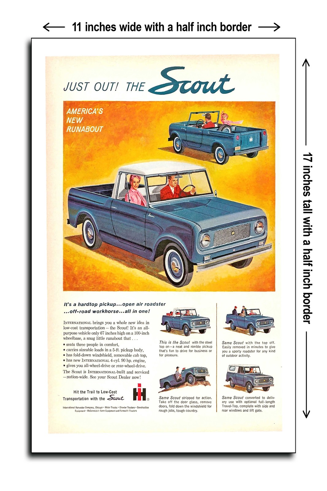 плакатов и печать 1961 International Scout