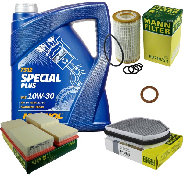 Mann Inspektionspaket 5L Mannol Special Plus 10W-30 FüR Mercedes R170 320-image