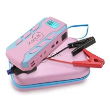  Pink Portable Car Battery Jump Starter Kit with Jumper A10 - Jump Starter