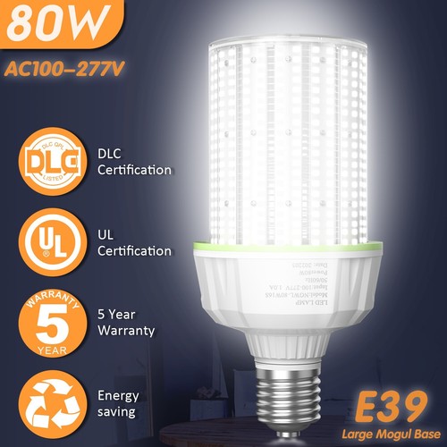 5Pack 80W LED Corn Light Bulbs Industrial Warehouse High Bay Corn Bulb -5000K - Picture 6 of 17