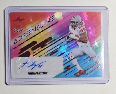 2025 PURE ADRENALINE 1/1 AUTO TREVEYON HENDERSON ROOKIE NEW ENGLAND PATRIOTS   