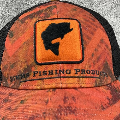 Cappello camionista prodotto pesca SIMMS mimetico fuoco chevron basso icona outdoor snapback - Foto 2 di 11