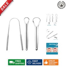 3 PCS High-Quality Stainless Steel Tongue Scrapers for Adults - Portable Hygiene
