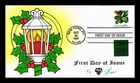 US COVER CHRISTMAS AMERICAN HOLLY FIRST DAY ISSUE PUGH HAND PAINTED