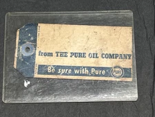 Vintage Pure Oil Company Product Tag
