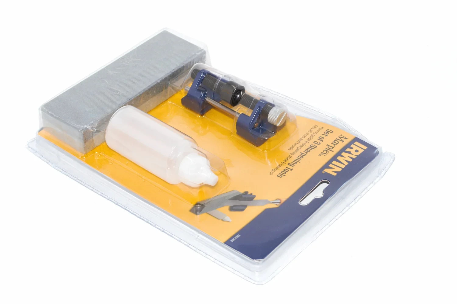 Irwin Marples 3pc Tool Sharpening Kit with Oilstone Tool Guide & Honing Oil New