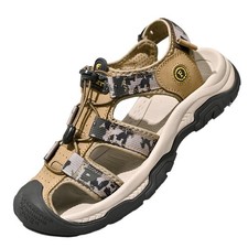Men  s Leather Summer Sandals Lightweight Soft Non-slip Hiking Beach Shoes
