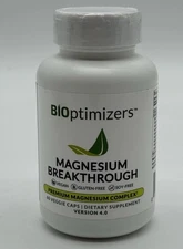 Bioptimizers Magnesium Breakthrough Supplement 60 veggie caps Exp 08/2006