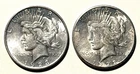 2 Coins-1922 & 1923 Peace Dollar $1 Circulated Coins 90% Silver