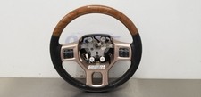 16 Dodge Ram 1500 Longhorn Steering Wheel Black Leather Woodgrain