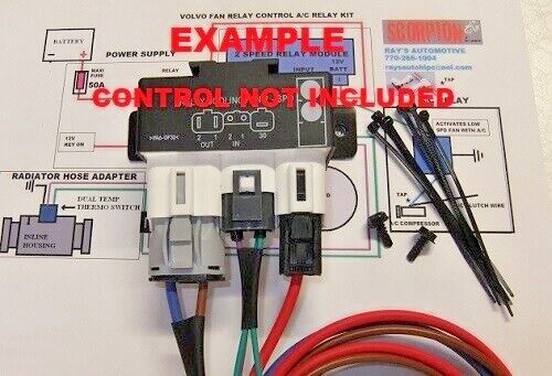 VOLVO Cooling Fan Relay 2 Speed Module Connector Harness 36" - Bild 4 von 6
