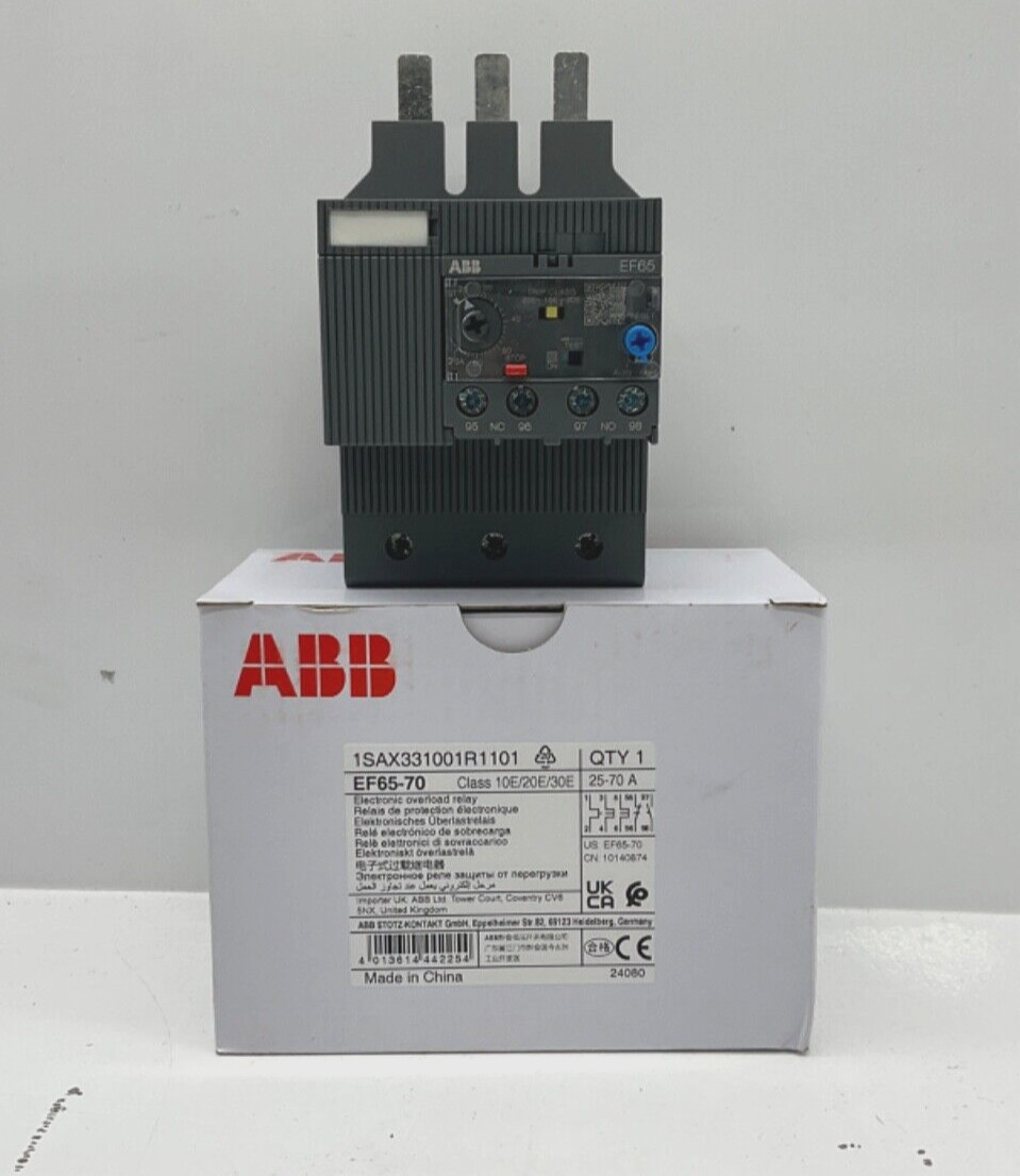 1pc new NEW ABB EF65-70 ELECTRONIC OVERLOAD RELAY 25-70A Free delivery