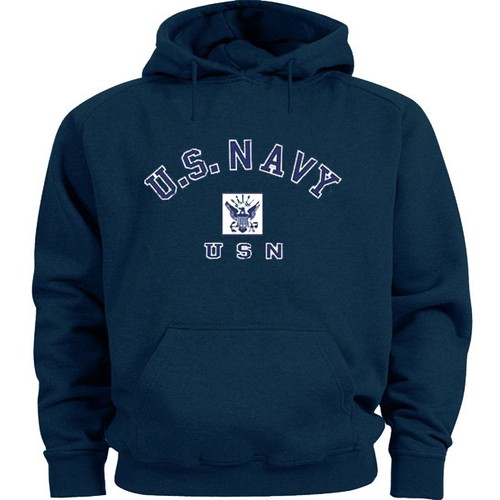 US Navy sweatshirt hoodie blue men's 