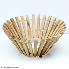 Hanging wooden orchid basket - Round 10" 