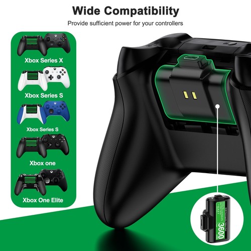 For XBox One X/S Series X/S Controller Rechargeable Battery Pack + Charger Cable - Picture 6 of 6