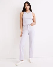 Madewell Perfect Vintage High Waist Straight Leg Jeans Sz 27 Purple Garment Dyed