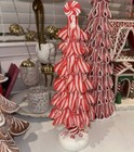 TkMaxx Christmas Candy Cane Ribbon Cone Tree 40cm Large