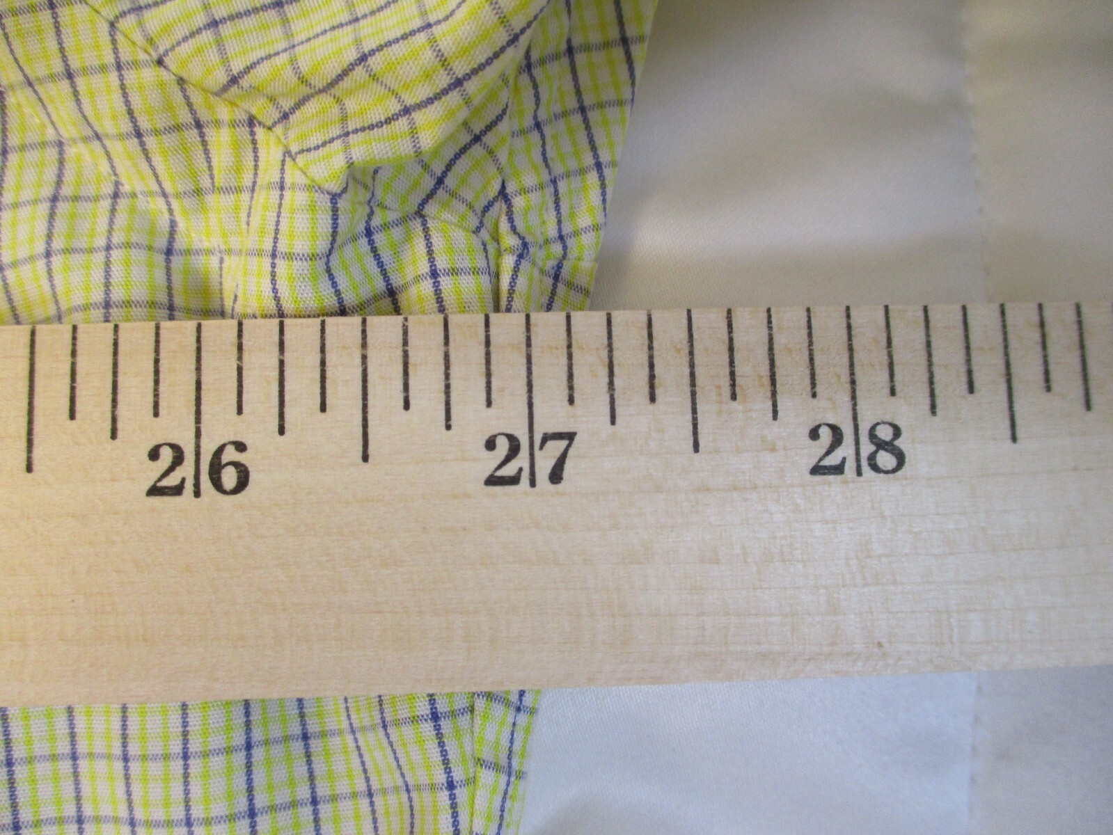 Ralph Lauren Camicia Uomo Large 17 32 33 Giallo Blu Pony Check Manica Lunga