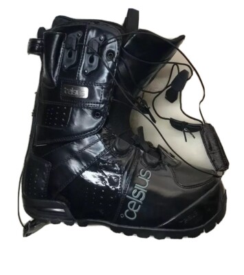 Celsius Black CLS Ozone Speed Lace Men's Snowboard Boots Us Sz 7 EUR Sz 39.5