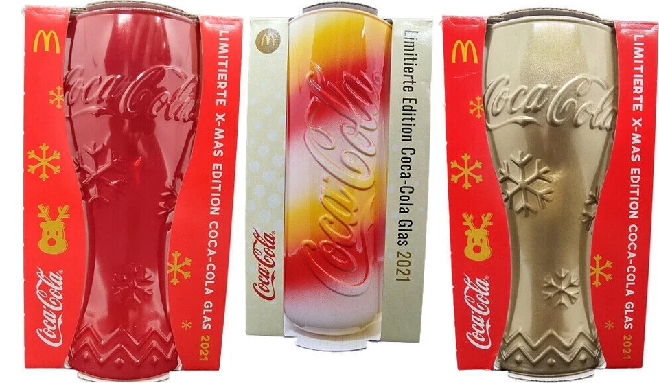 COCA-COLA McDonalds x Coca Cola Glas 2021 Twister / Weihnachtsglas (zum auswählen)