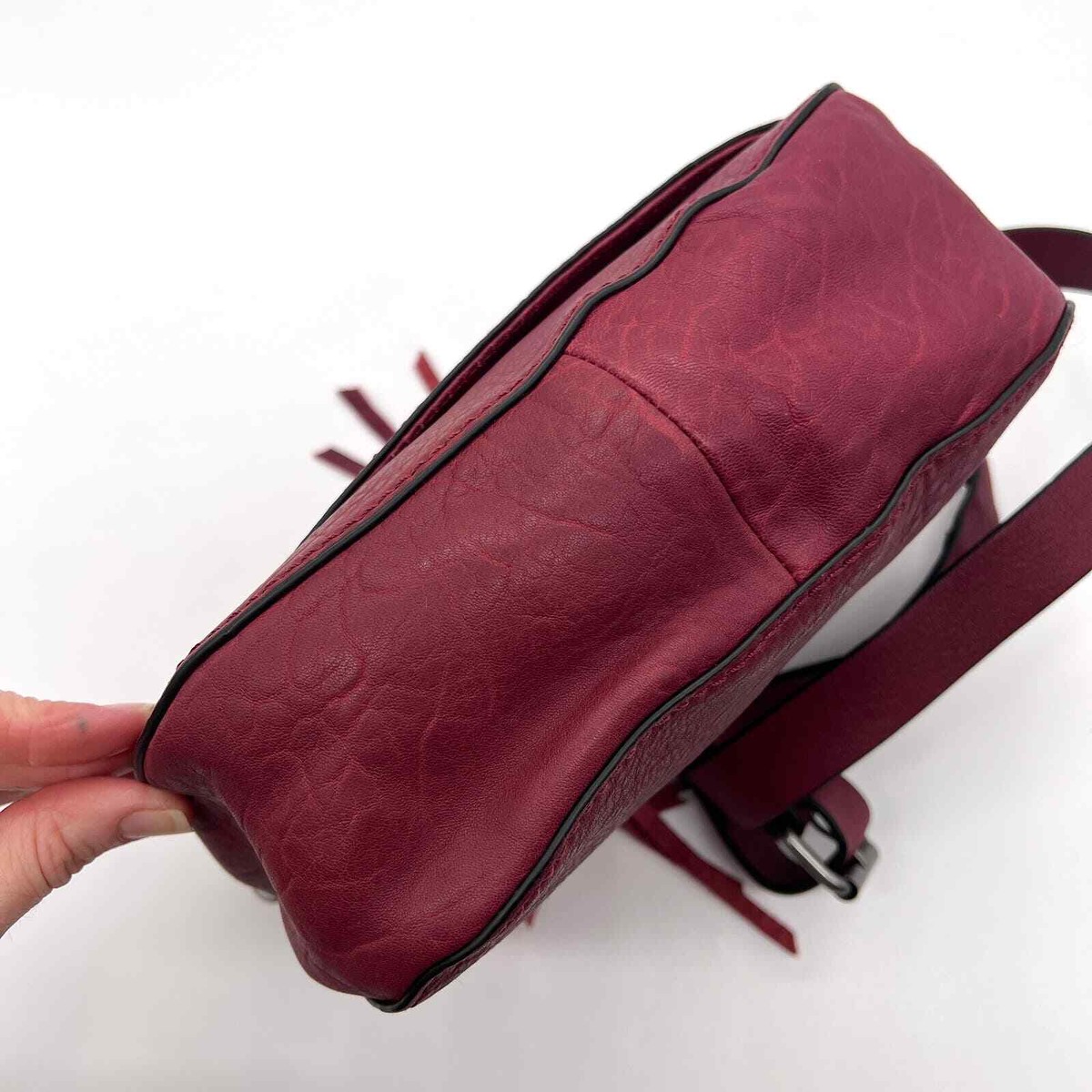 TREASURE AND BOND Leather Crossbody bag Womens Maroon  display picture 2