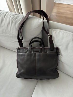 Piquadro leather notebook office travel bag