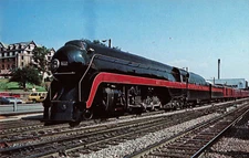 Postcard Norfolk & Western Locomotive 611 Steam Roanoke VA 1982