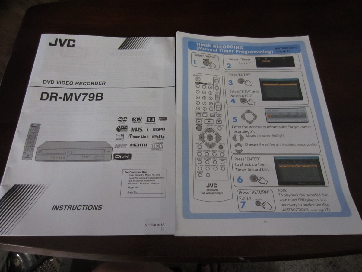 テレビ、レコーダー JVC DR-MV79B DVD Recorder for sale online | eBay